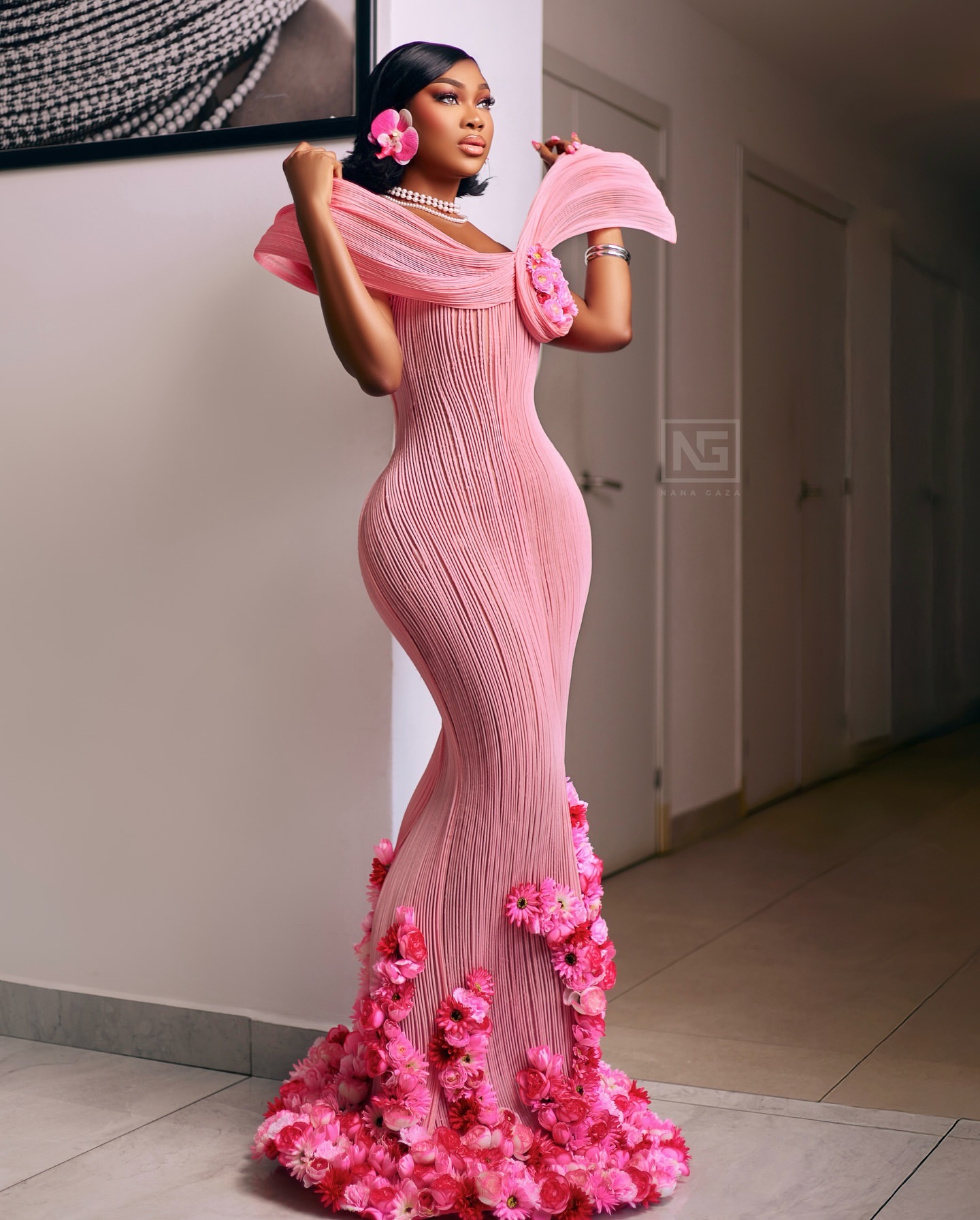 Aso Ebi Pink Mermaid Prom Dresses 2025 wers Illusion Stylish Evening Formal Party Second Birthday Engagement Gowns Plus Size Dress For Special Ocns