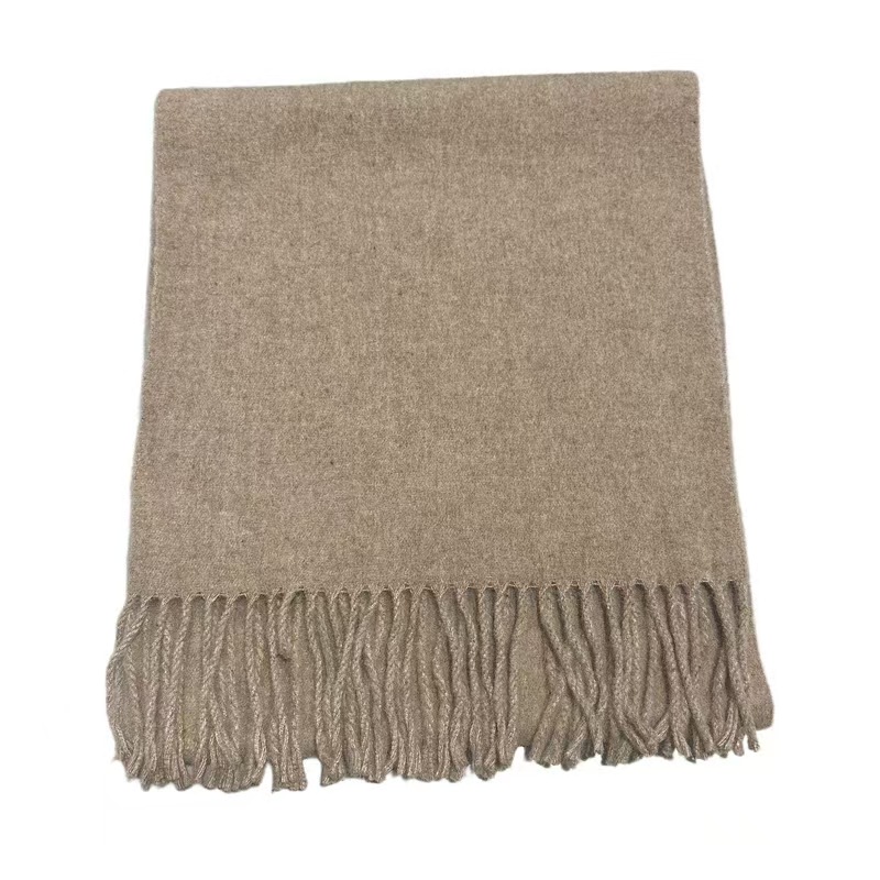 T107 Winter new high-grade pure color wool scarf female winter Korean style comfortable warm scarf neck