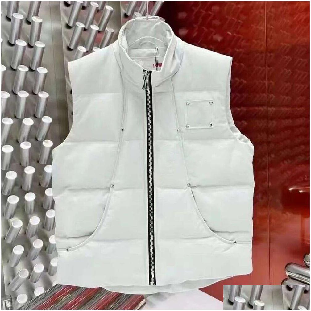 Mens Vests Moose Vest Puffer Canadian Gilet Women Designer Top Quality Waistcoat Letters Printed Outwears Parkas Casual Jacket Ff0 S Otfzo