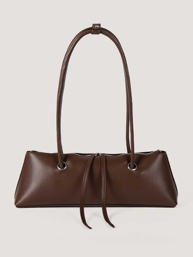 Solid Color Wen Zipper Shoder Bags Spring New Versatile Lady Cmuter Handbags 2025 Trends Fem Underarm Bag Z250121