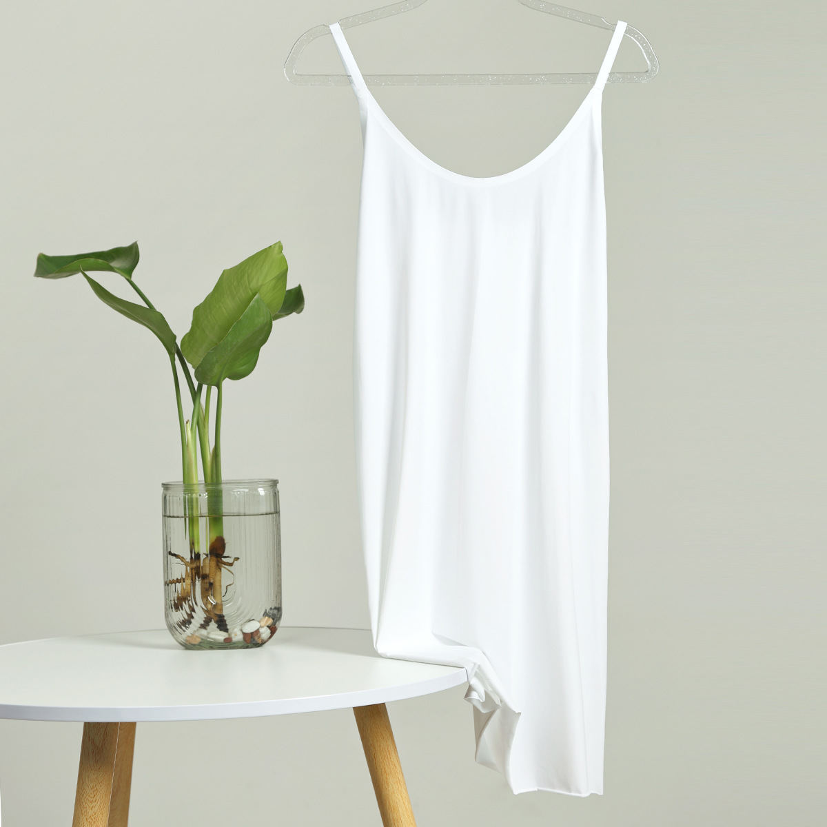T8170 Sling Nightdress Seamless Dress High-end Sling Sleeveless Vest Dress for Outerwear Summer Underwear Mid-length Skirt