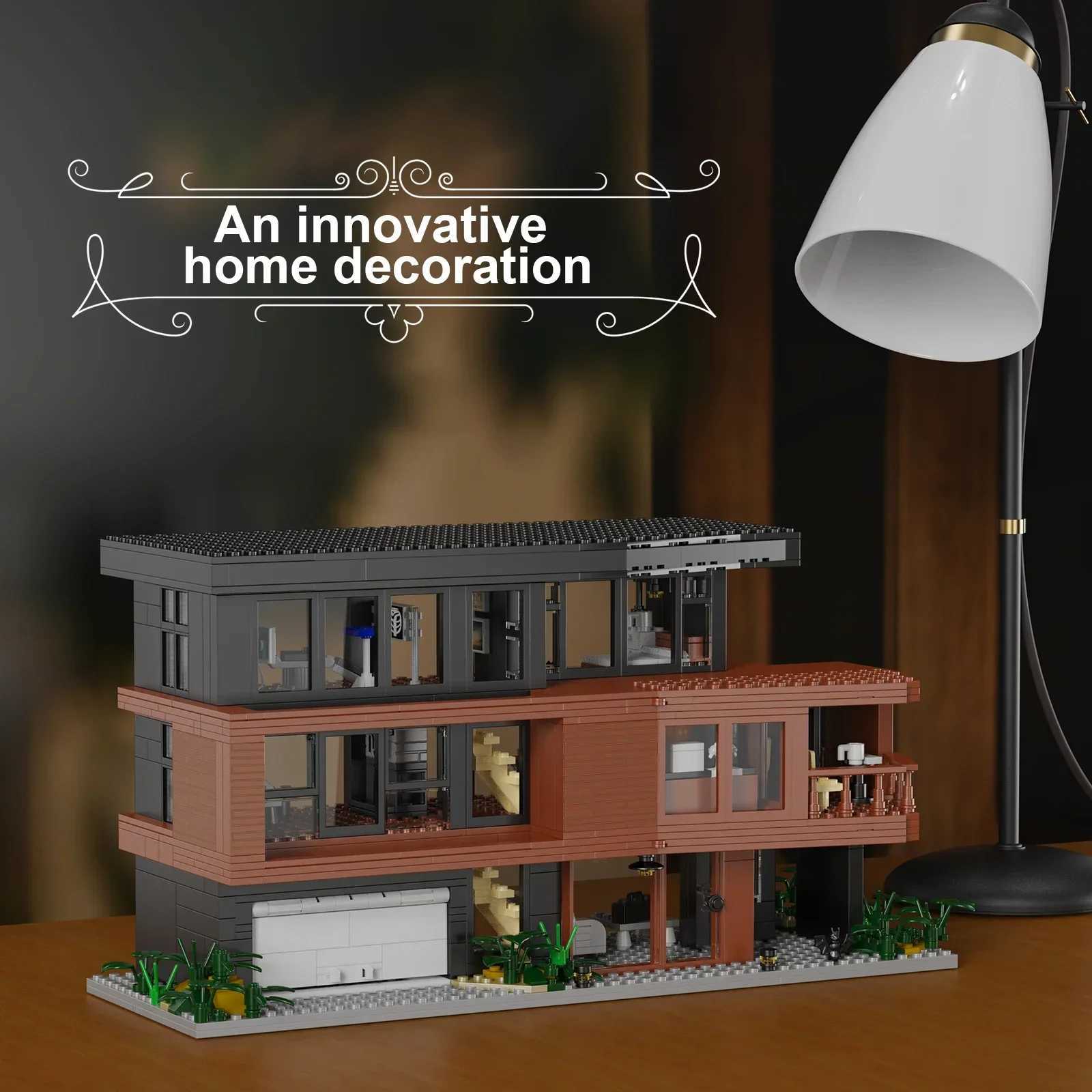 MOC Cullen House Model Architecture Villa Forest Cottage 864 PCS Building Blocks Set Bricks Suit With Box For Collection W250415