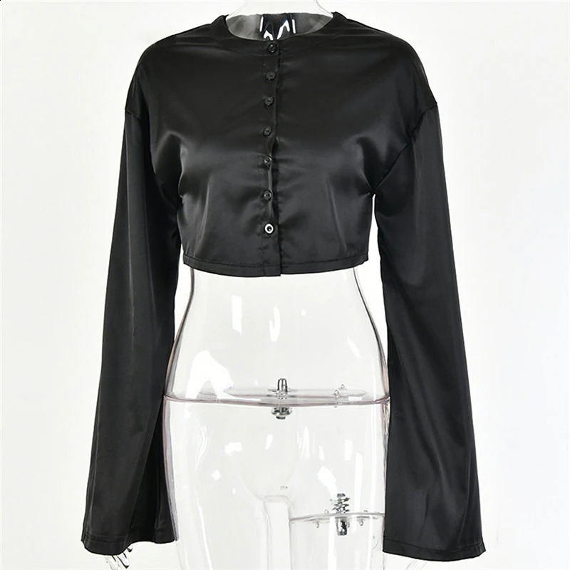White Elegant Satin 2 Two Piece Set Women Lantern Long Sleeve Crop Tops Cardigan Sexy High Waist Mini Tennis Sport Skirts 250109