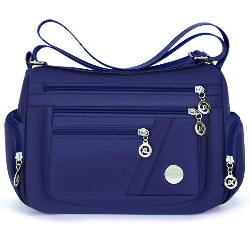 Neutral new nylon men's women's bags Oxford fabric single shoulder crossbody travel Middle aged and elderly multi-layer leisure bag