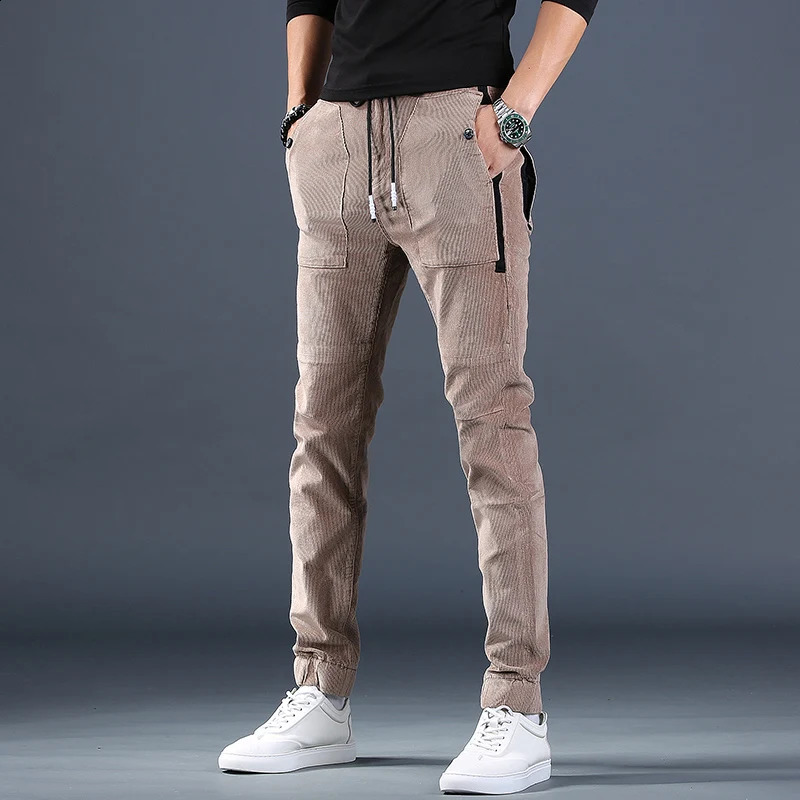 Autumn Corduroy Pants Men Fashion Casual Joggers Trousers 250113