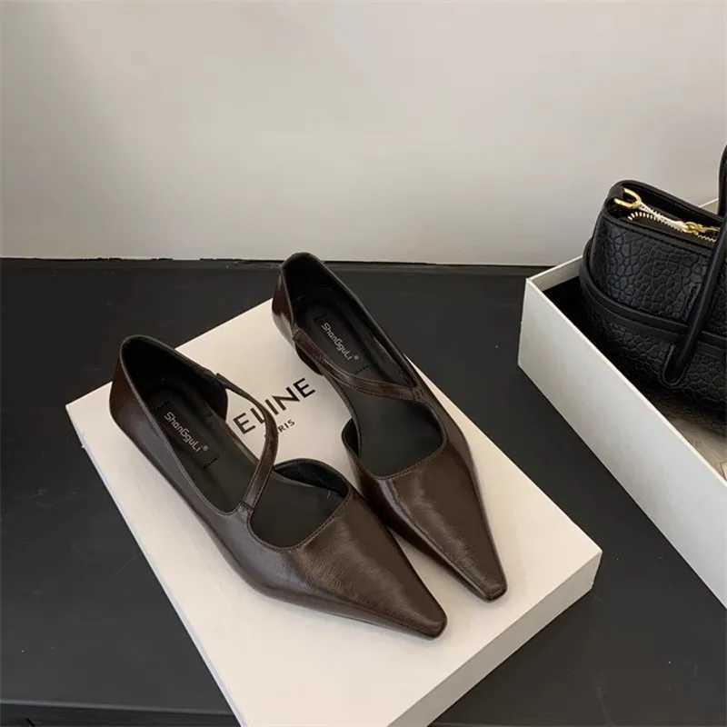 Bailamos hot 2024 Spring Band Wen Fashion Shallow Slip On Slingback Sandals Thin Heel Dress Sexy Pumps Shoes Mujer Z250121