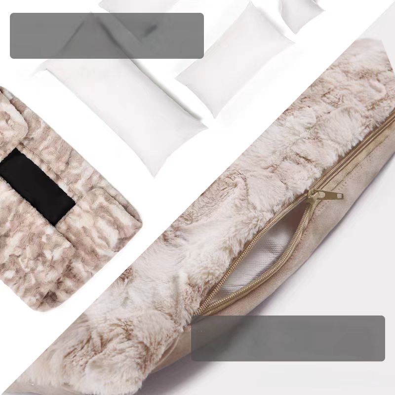 Fluffy plush Dog Cat Pet Sofa Soft calming sofa bed suitable for medium sized small cats and dogs