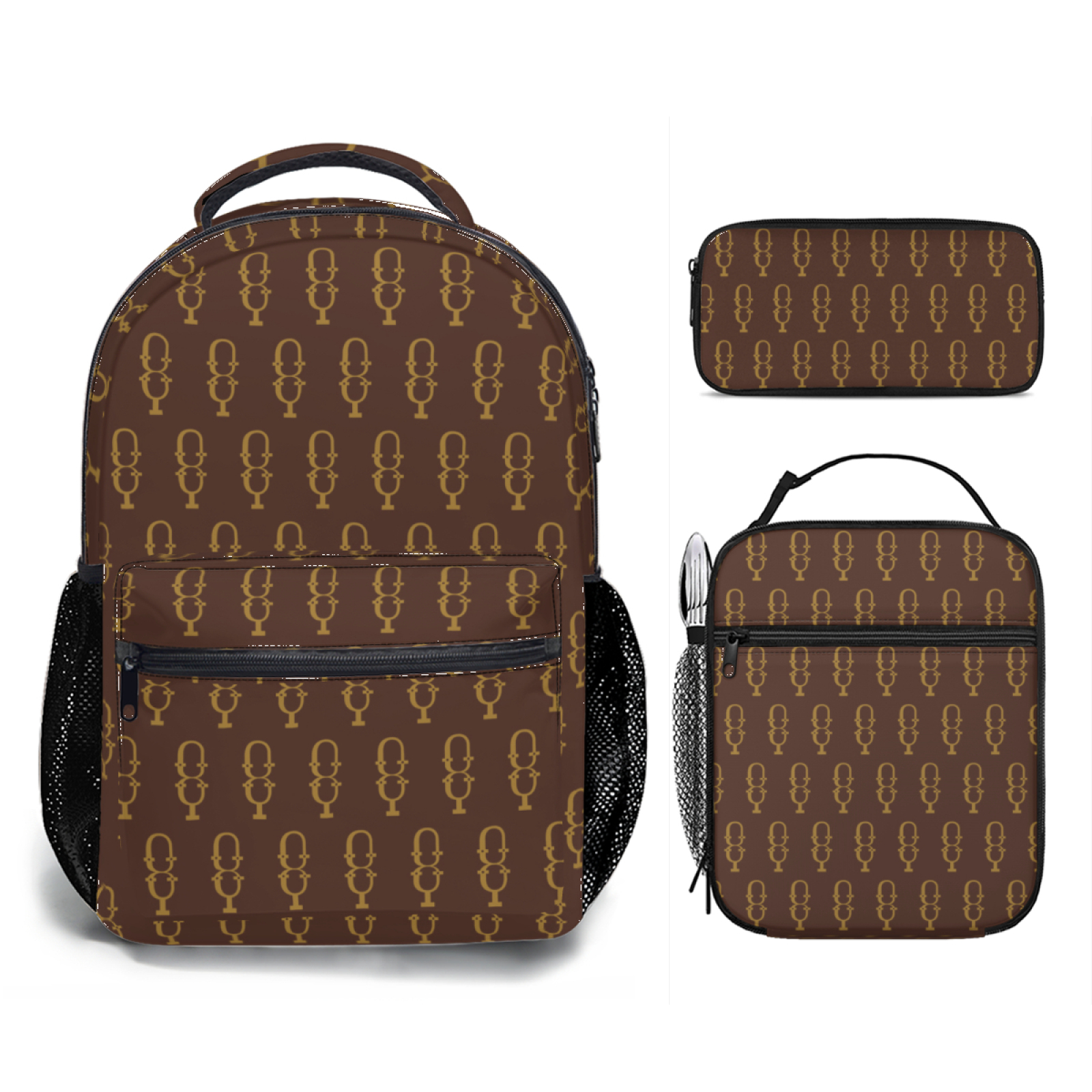 NXY 3-piece suit backpack designer bag women backpacks bookbags womens fashion all-match simplicity back packs with insulated lunch bag pen bag