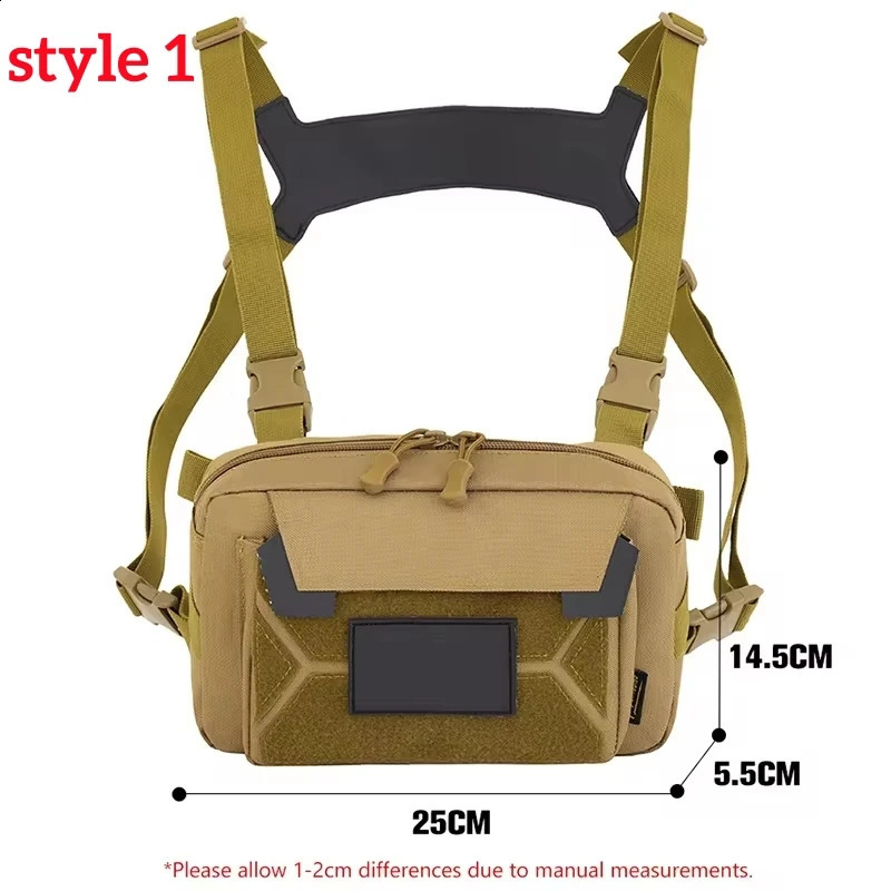 Fishing vest bag mens camouflage fishing bait practical tactical bag waist bag outdoor mountain camping hiking EDC hunting 250120