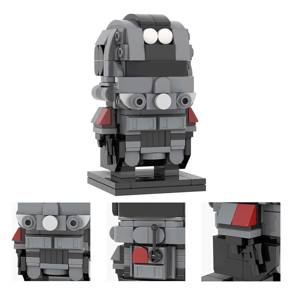 Free shipping MOOXI Series BrickHeadsed Set MOC Bricks Figures Model DIY Building Blocks Kids Education Toys For Children Birthday Gifts