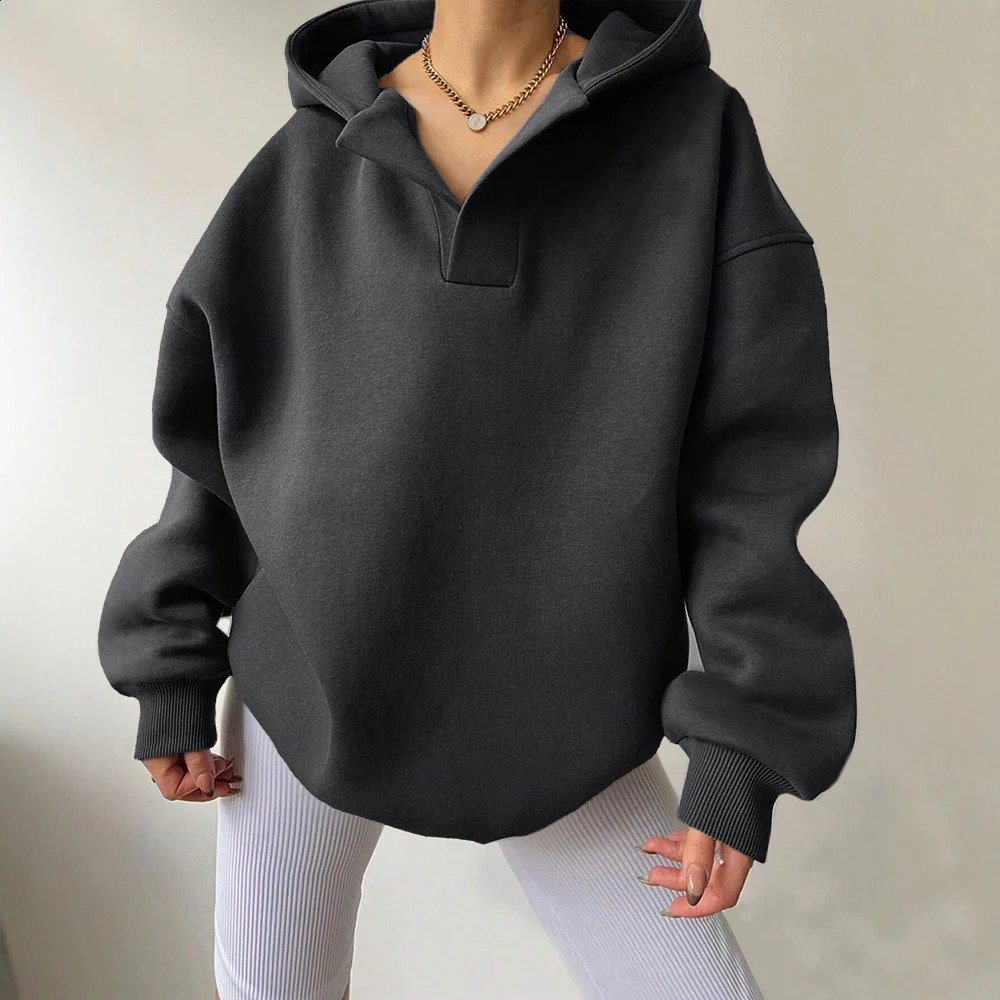 Mia Muse Womens Sweatshirts All Season Casual Basics Solid Color Pullover Long Sleeve Hoodie Work Sweatshirts 250113