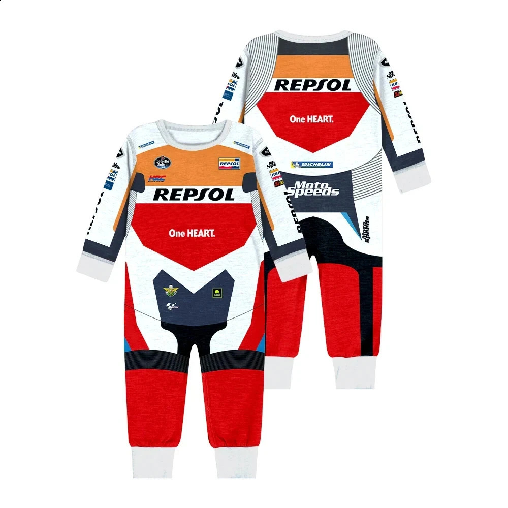Selling Cotton Quick Drying Breathable Jumpsuit MOTO GP Outdoor Extreme Sports Baby Cycling Wear Crawling Clothes 250115