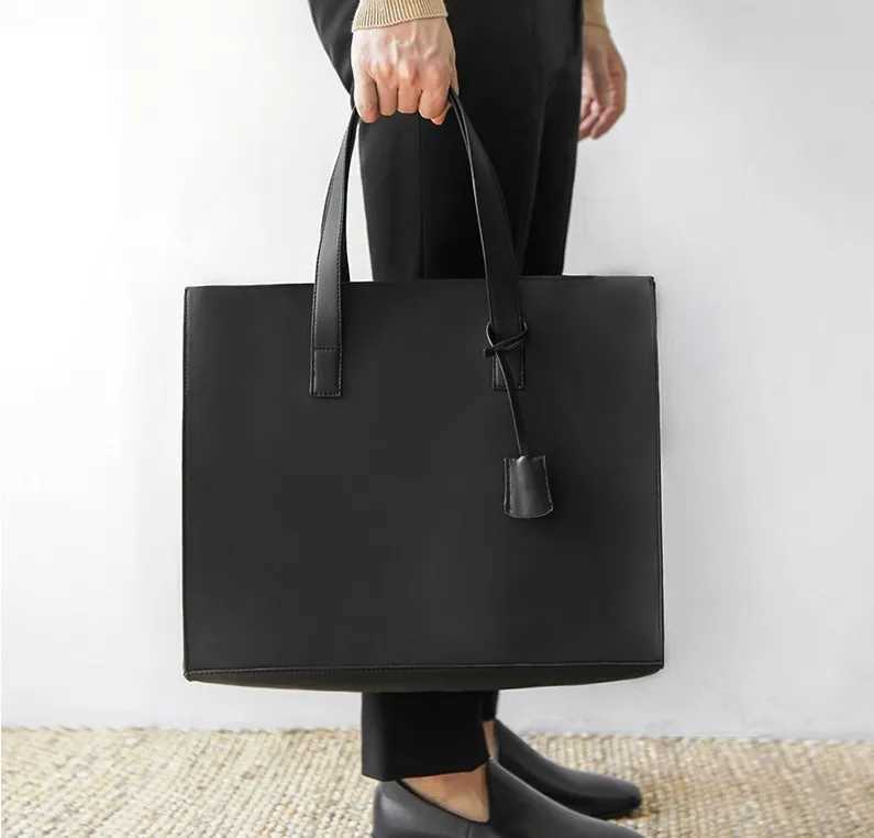 New Arrival Neutral OL Business Casual Handbag PU Leather Bag High Capacity Shoulder Bag Valise Z250118