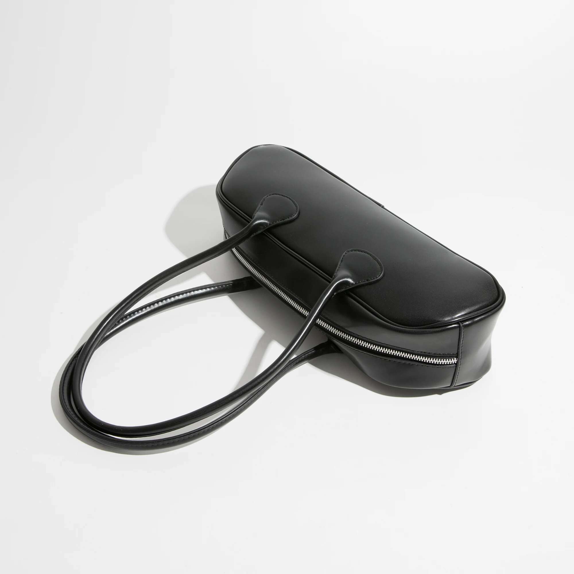 MABULA Classical Underarm Hobo Bag Simple Vegant Leather Women's Satchel Handbag korean Exquisite Black Top Handle Purse