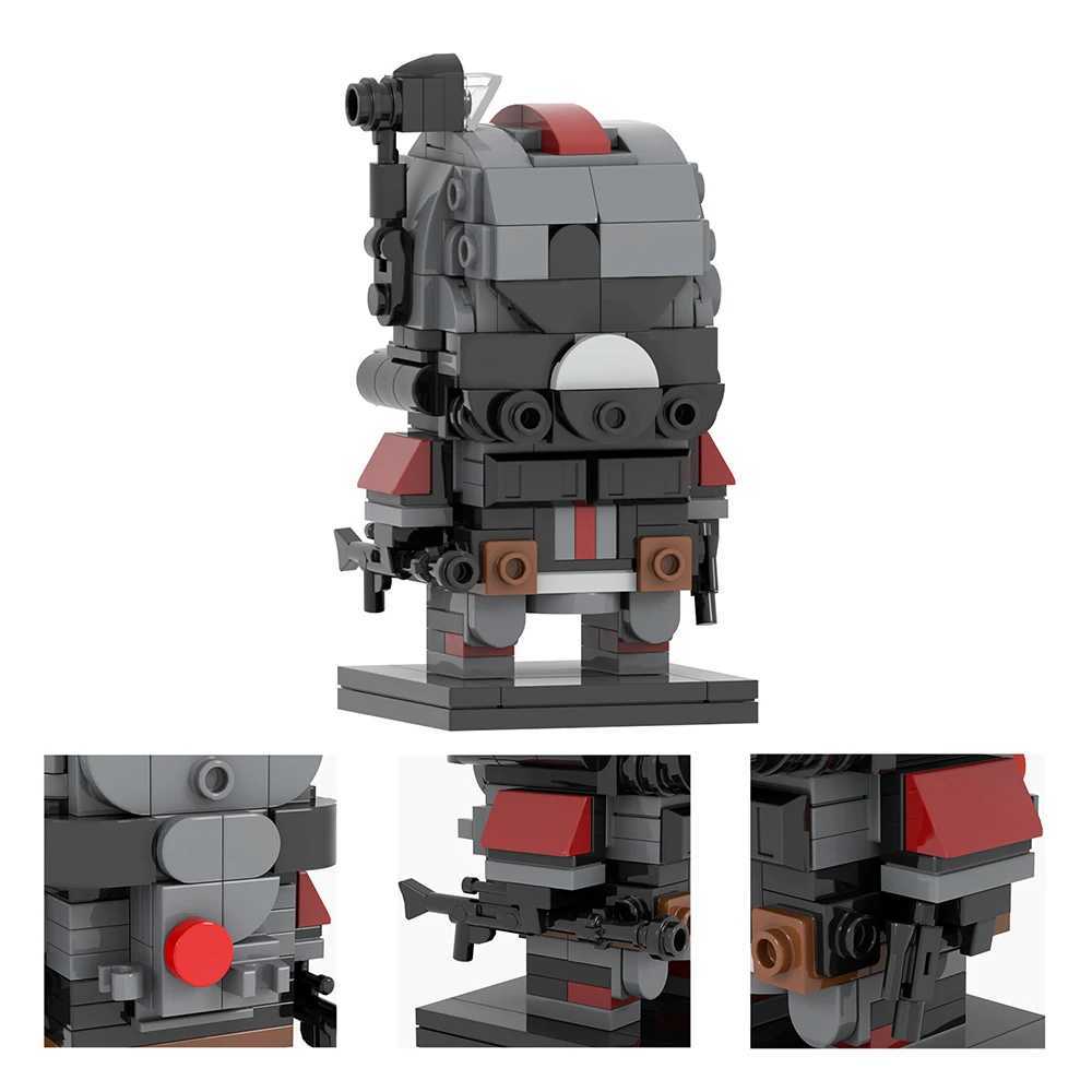 Free shipping MOOXI Series BrickHeadsed Set MOC Bricks Figures Model DIY Building Blocks Kids Education Toys For Children Birthday Gifts