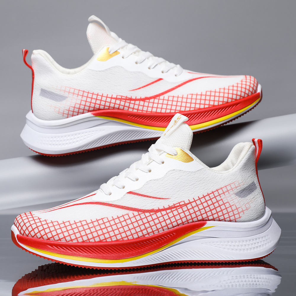 Running shoes for students 2025 summer new men's breathable wear training running shoes non-slip sports shoes