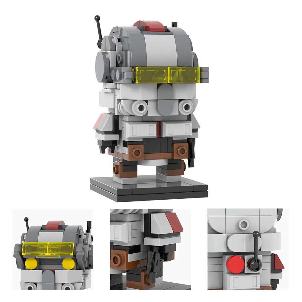 Free shipping MOOXI Series BrickHeadsed Set MOC Bricks Figures Model DIY Building Blocks Kids Education Toys For Children Birthday Gifts