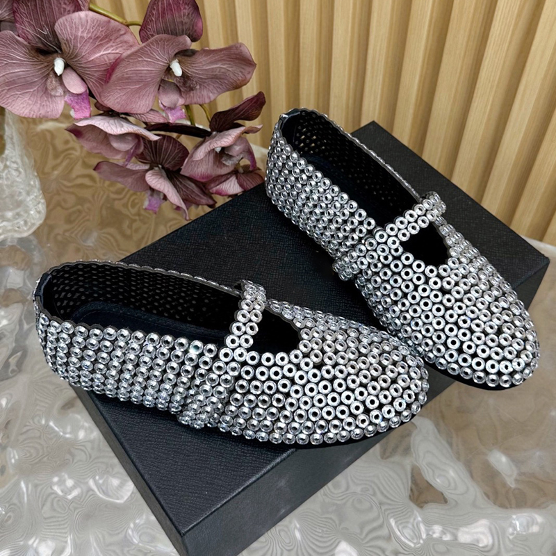 Newest Ballet flat shoes strap sandal loafers womens flat Dress shoes Luxury designer shoes Office shoes