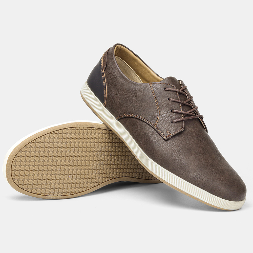 39-50 Cross-border men's casual single shoes foreign trade large size comfortable leather board shoes