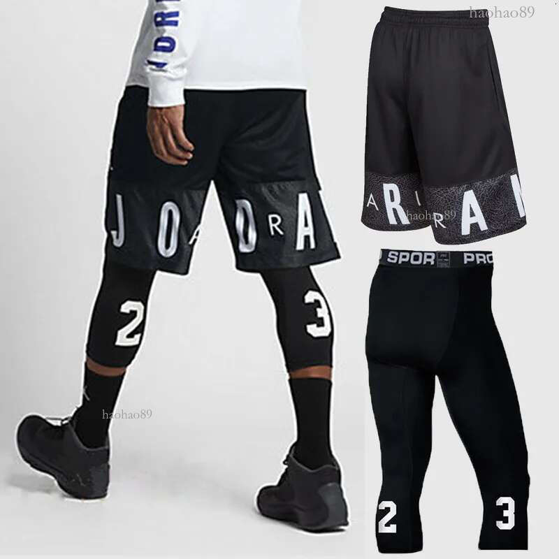 Basketball Shorts + Tights Sets Sport Gym QUICK-DRY Workout Short For Men Male Soccer Exercise Hiking Running Fitness Yoga 17216 C0222