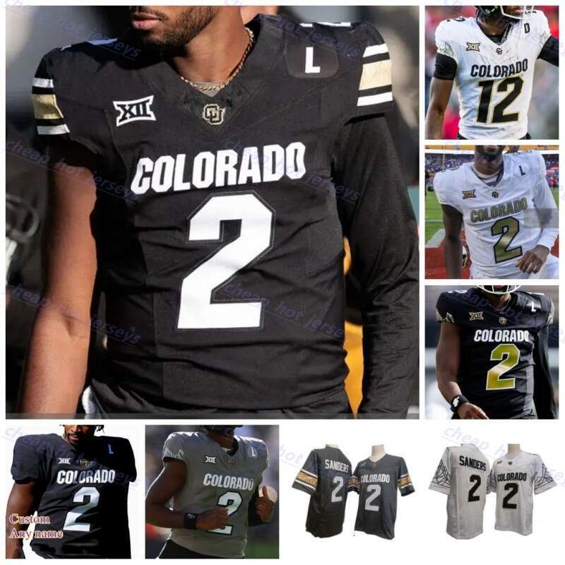 Colorado Buffaloes College Football Jersey Shedeur Sanders Travis Hunter Shilo Sanders Cormani McClain Dylan Edwards Trevor Woods Solder