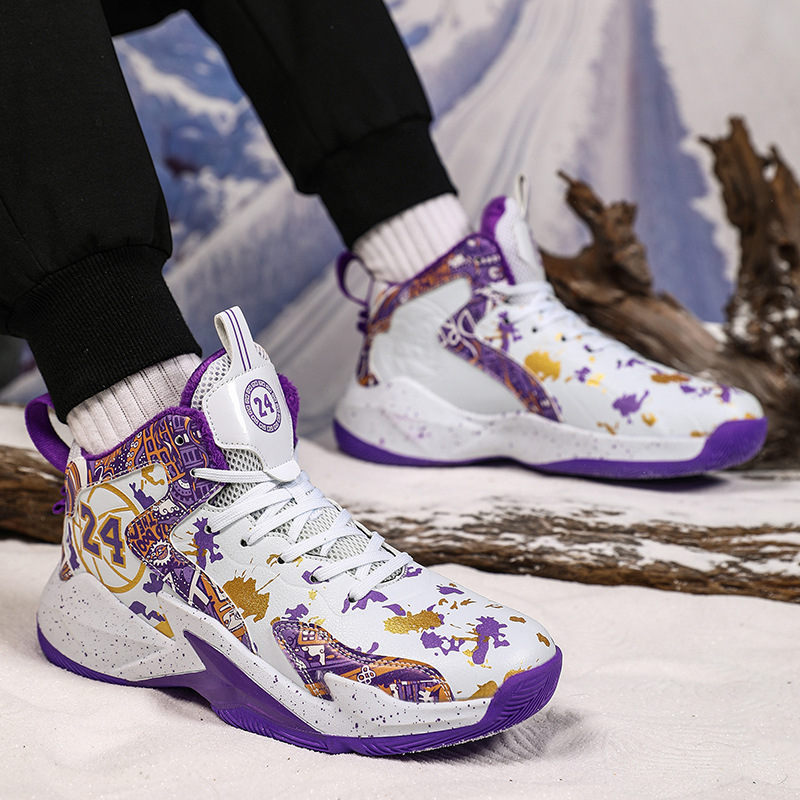 New high-top basketball shoes men's Outdoor sneaker indoor and outdoor actual running shoes wholesale 35-45