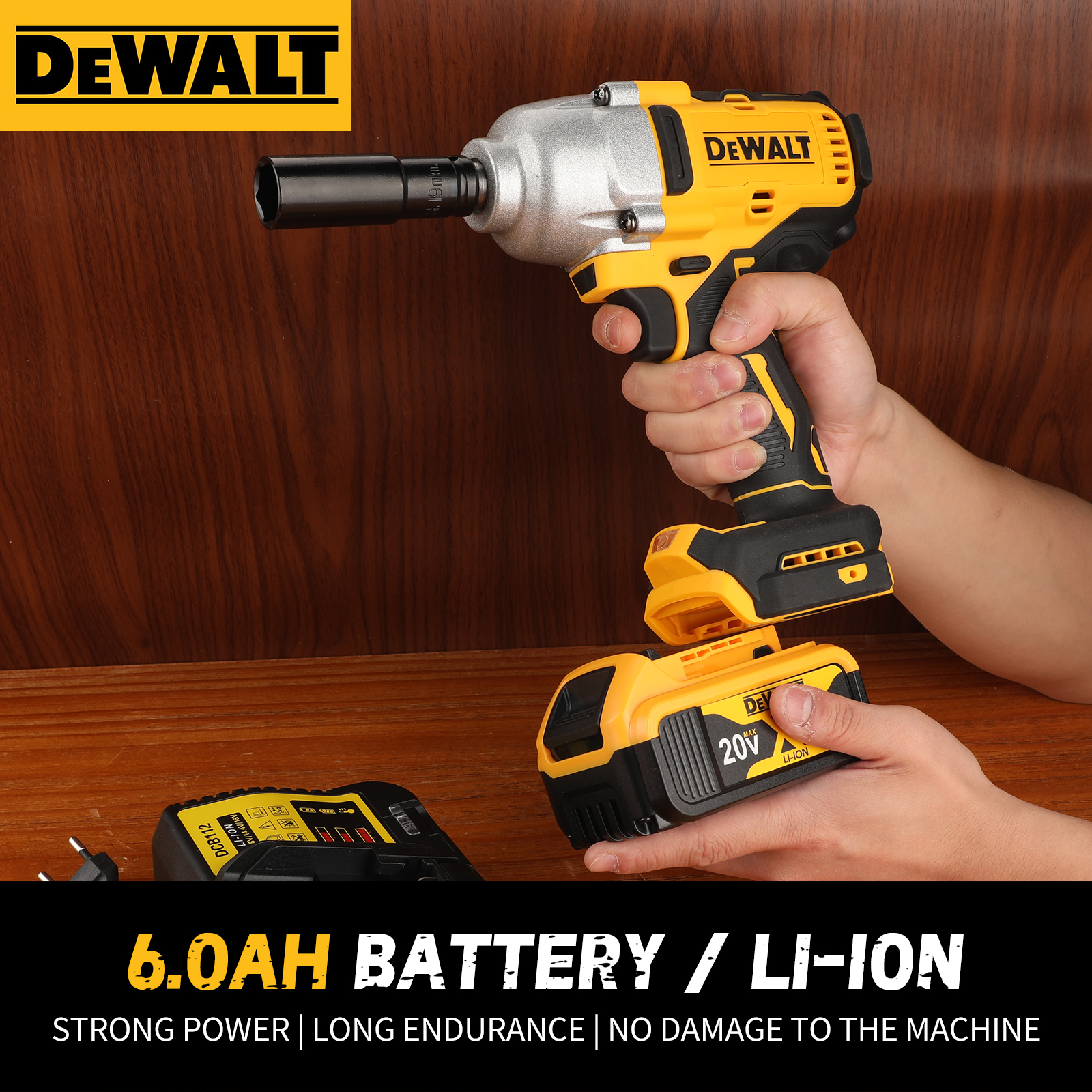 Dewalt 20V MAX XR 6Ah Battery Slide Battery Lithium-Ion Batteries for Power-Tool Electric Screwdriver