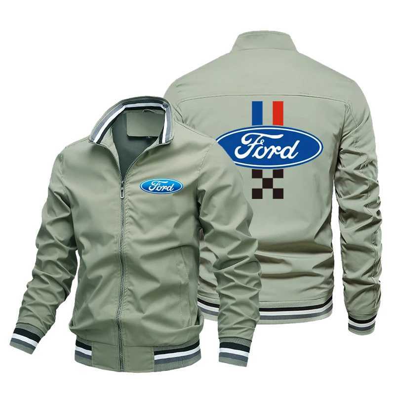 Men's Jackets 2024 New Fashion and Casual Mens Top Jacket Embossed CUS Localized Ford Motorcycle H25120
