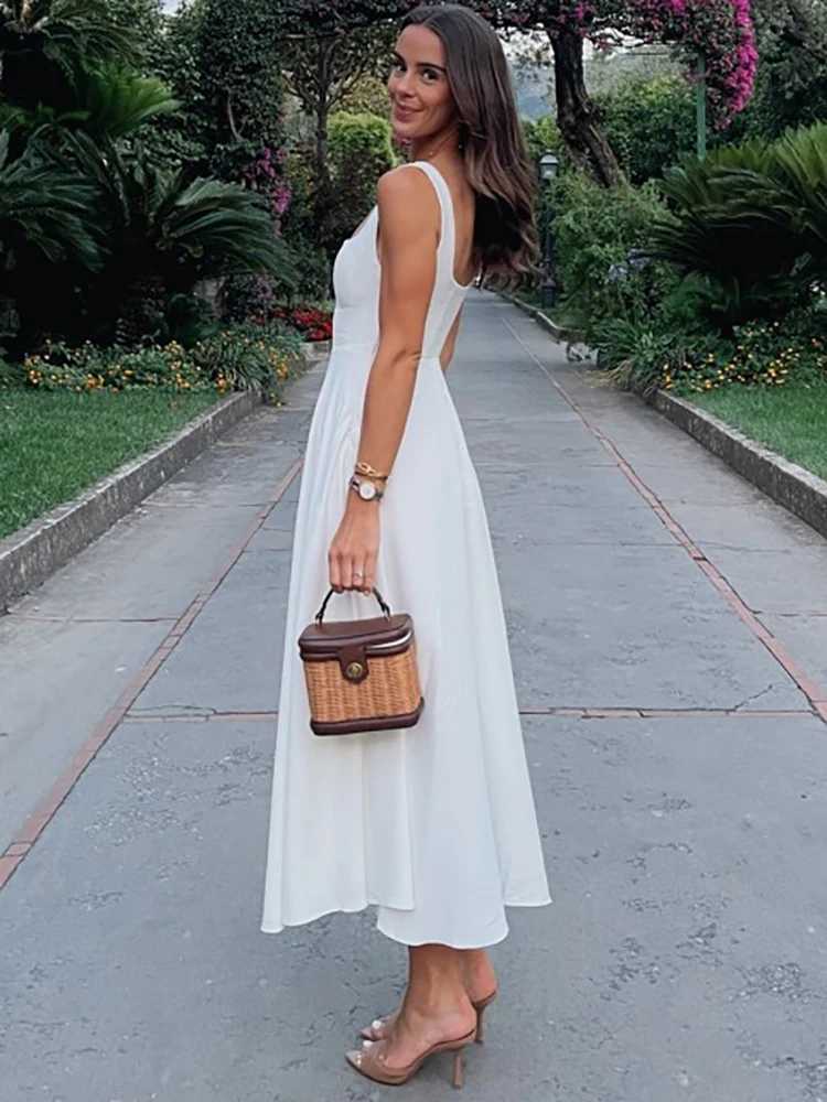 Basic Casual Dresses Fantoye Sexy Square Collar Maxi Dress For Women Black Spaghetti Strap High Waist Dress Female Autumn Slim Elegant Party Clubwear 
