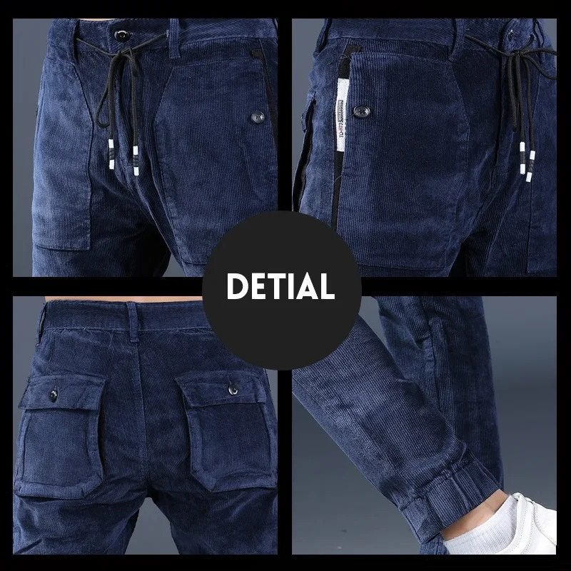 Autumn Corduroy Pants Men Fashion Casual Joggers Trousers 250113