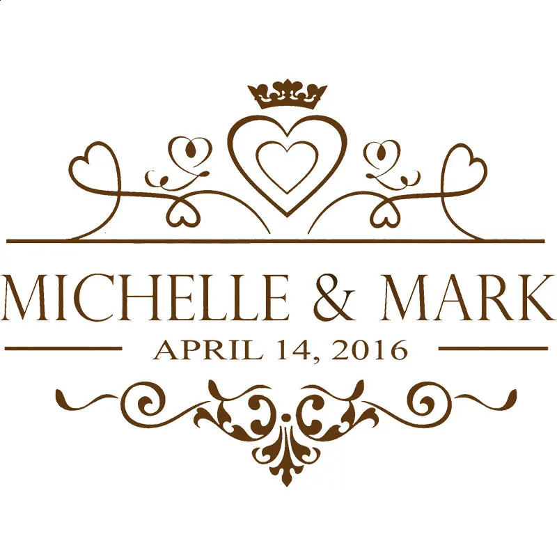 Wedding dance floor decals wedding floor flower embossed vinyl floor stickers party decoration custom name and date DIY decoration WD17 250114