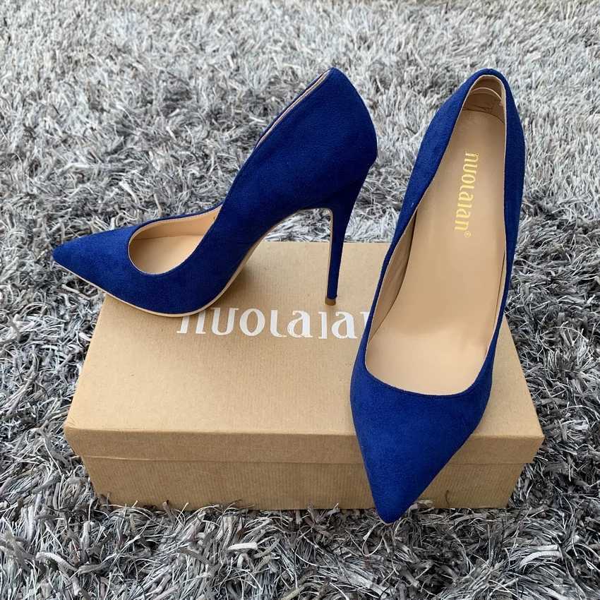 Brand New Hot Fashion Suede Leather Wan Shoes Sexy Stilettos Ladies High H 12Cm/10Cm/8Cm Pointed Toe Wen Pumps Z250121