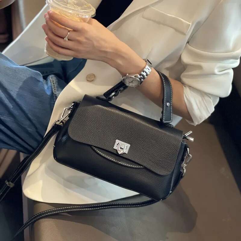 Women's Genuine Handbag Ladies Casual Crossbody Small Soft Cow Leather Versatile Shoulder Messenger Bag High Quality