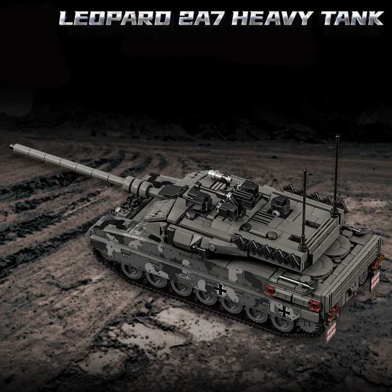 Military WW2 MOC 1009pcs Leopard 2A7 Army Main Battle Tank Soldiers Figures Building Blocks Bricks Set For Children Boys Gifts W250115