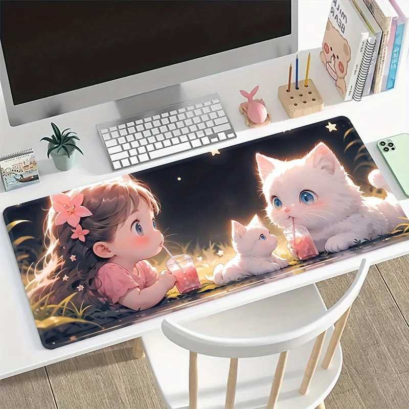 Cute Cats Mouse Pads Gamer Cabinet Desk Mat Computer and Office Supplies Keyboard Gaming Pad Mouspad Xxl Mousepad Speed Deskmat O250118