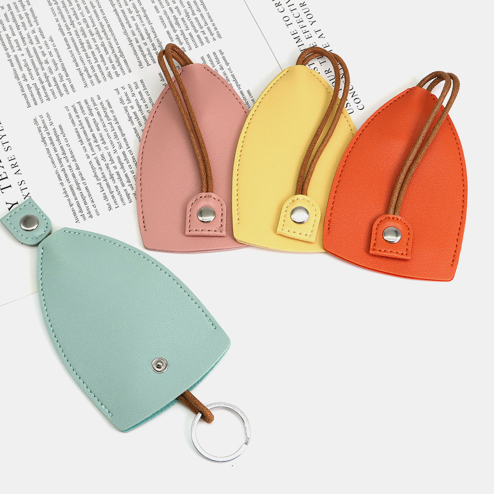Cross border pull-out Key Case Car key storage case embossed logo leather key case