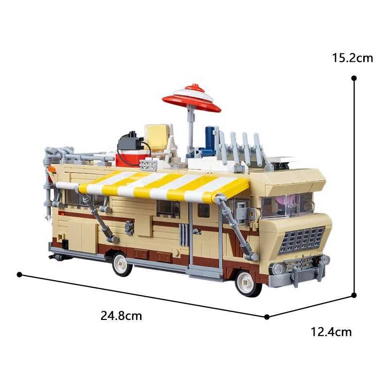 Moc The Walking Deaded Car Dales RV Model Building Blocks Kit Movies1973 Chieftainer Van Vehicle Bricks Toys Gifts W250115