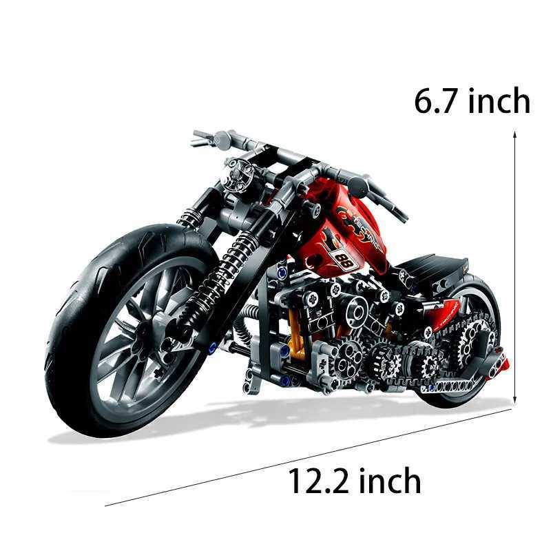 Free shipping 378 PCs Motorcycle Model Educational Technic Building Block Toy for Boy Birthday
