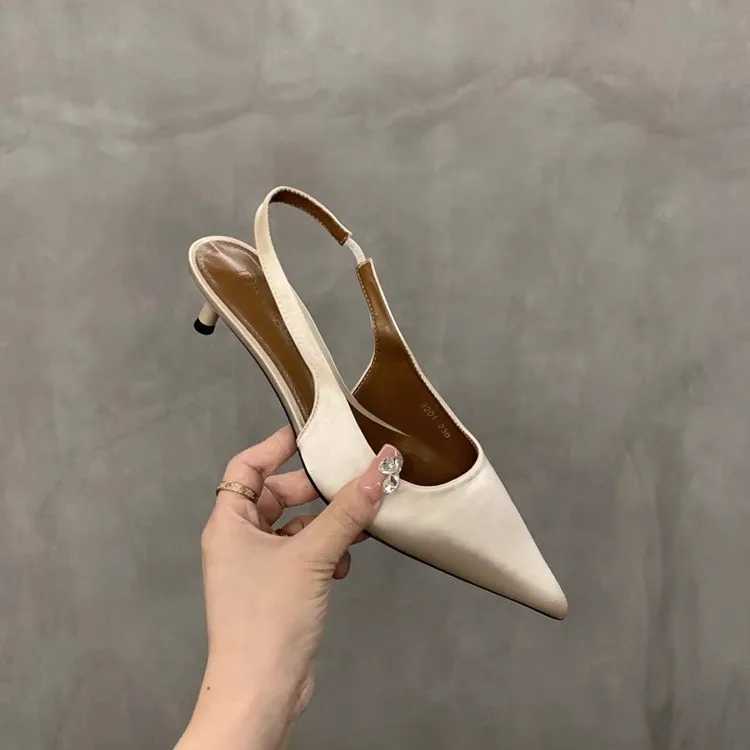 2025 Autumn New Brand Wen Sandal Fashion Pointed Toe Shallow Slip On Slingback hot Shoes Thin Low Heel Pumps Z250121