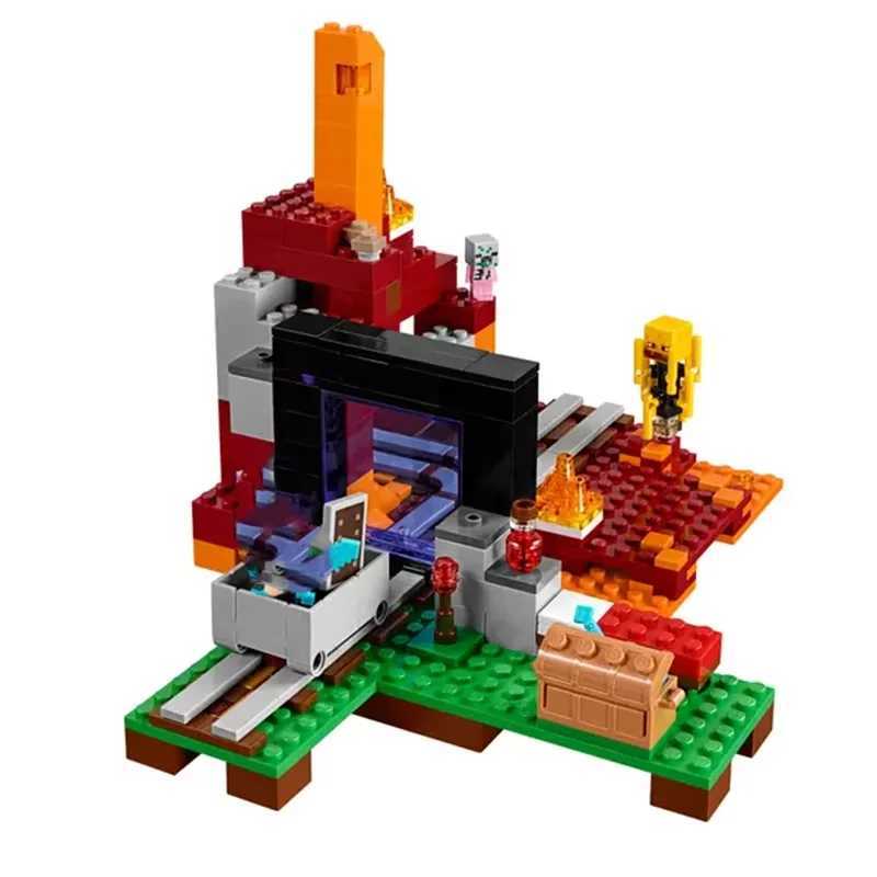 Compatible MOC Sets MC My World Series Building Blocks The Nether Portal Ghast Childrens Toys Gift W250115