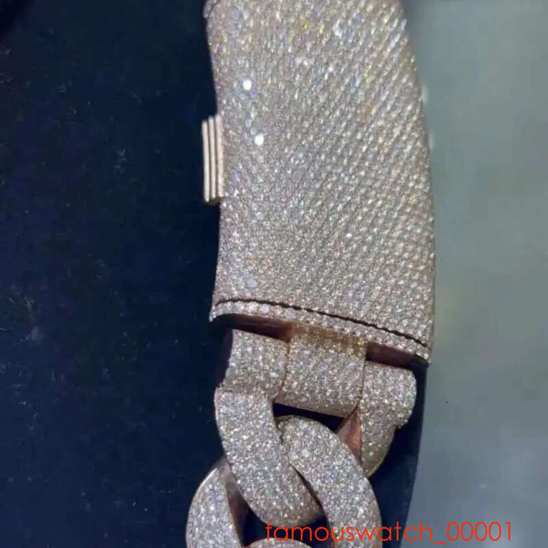 Hip Hop 22 - 25mm Cuban Solid Sier Vvs Moissanite Necklace Customized Jewelry