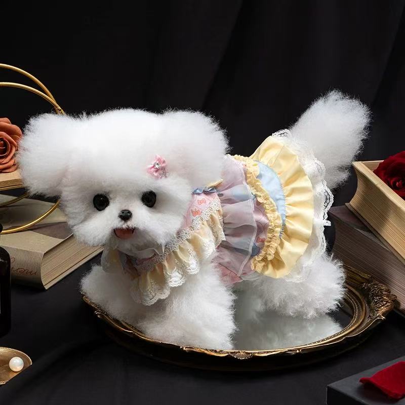 Pet Clothes Autumn Dog Lolita Skirt Puppy Small Dog Schnauzer Pet Dress