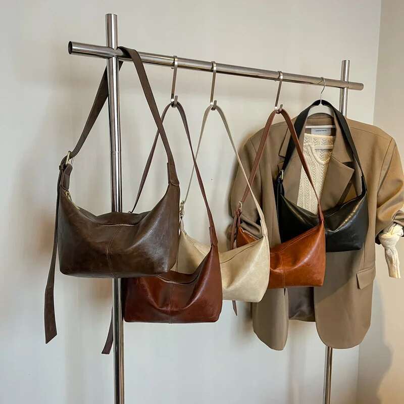 Small PU Leather Crossbody Bags Lady Vintage Hobo Shoulder Bag for Women 2025 Winter Y2K Fashion Handbags