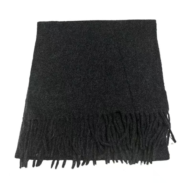 T107 Winter new high-grade pure color wool scarf female winter Korean style comfortable warm scarf neck