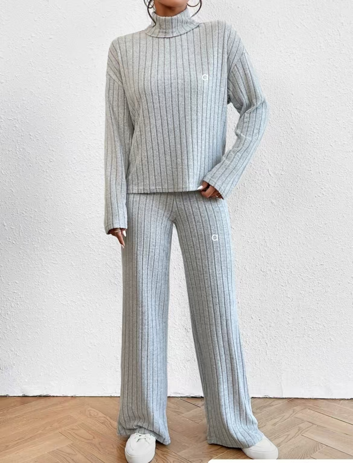 A81020 Womens Yoga Outfit Two Pieces Suits Long Sleeve+Pants Set Exercise Close-Fitting Fitness Wear Running Elastic Workout Tracksuit