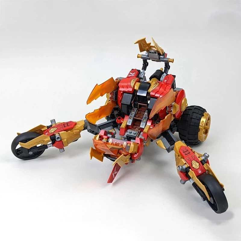 Animated Film Movie Kais Golden Dragon Assault Vehicle Building Blocks 71773 Racing Car Assemble Bricks Toys Gift For Kid Adult Z250122