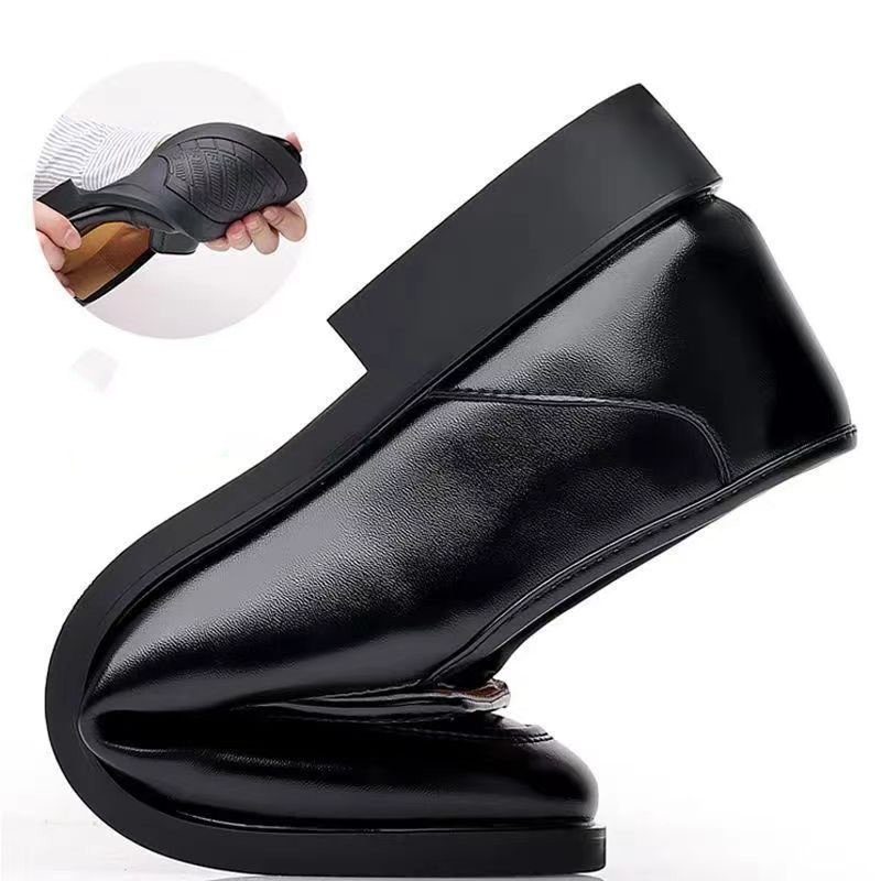 dress shoes for men business loafers oxfords black leather Anti slip soft bottom outdoor casual shoes trainers sneakers
