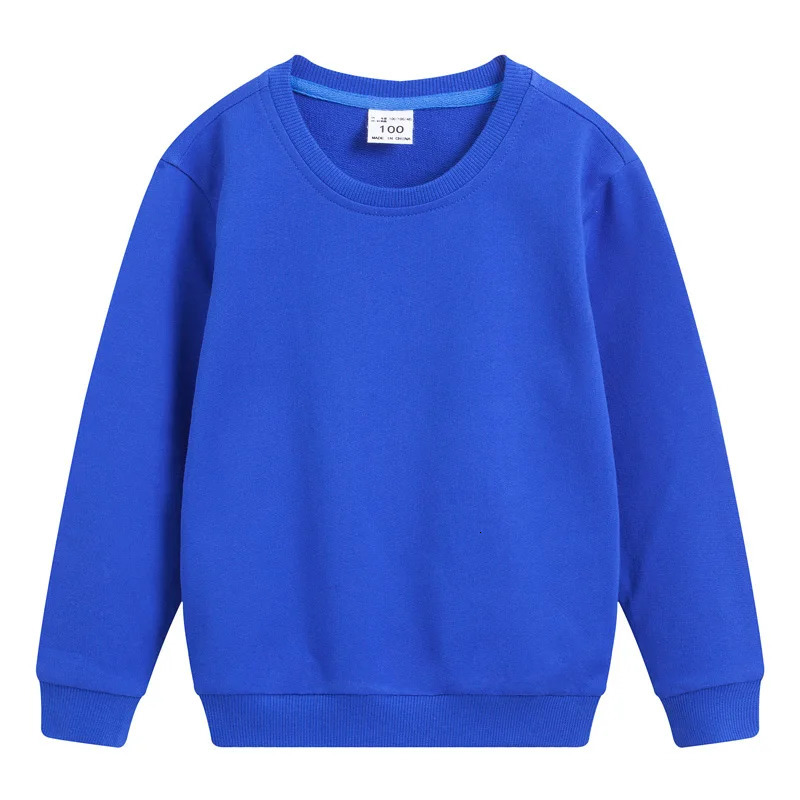 DE PEACH Autumn Cotton Children Loose Casual Sweatshirt Baby Boys Girls Pullover Shirts Teenager Kids Solid Color Bottoming Tops 250121