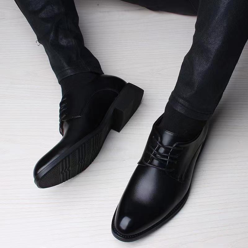 Spring and autumn British casual business dress shoes men's shoes inside heightening single shoes wholesale shoes casual shoes 39-47