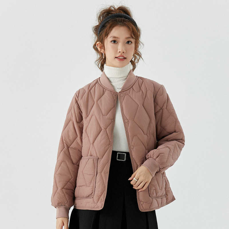 Womens Warm Long Sleeved Cotton Inner Liner Womens Home Cotton Clothes With Thread Collar Can Be Worn Outside Women Jackets Coat 241209